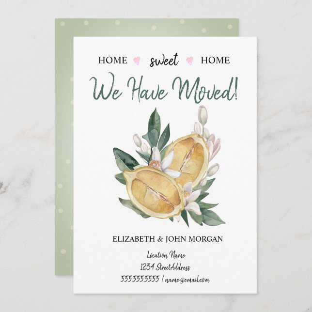 Wir haben uns bewegt, Lemons Polka Dots (Vorne/Hinten)