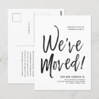 Wir haben uns bewegt | Minimal neue Adresse Postka