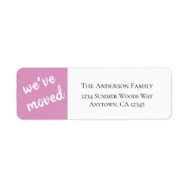 Wir haben uns bewegt | Modern rosa Rücksendeadress