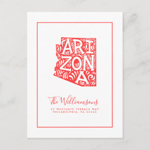 Wir haben uns bewegt Neue Adresse Arizona Postkarte