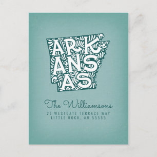 Wir haben uns bewegt Neue Adresse Arkansas Postkarte