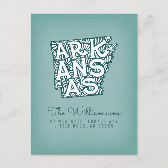 Wir haben uns bewegt | Neue Adresse | Arkansas Postkarte (Vorderseite)