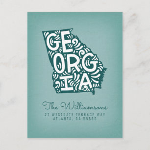 Wir haben uns bewegt Neue Adresse Georgien Postkarte