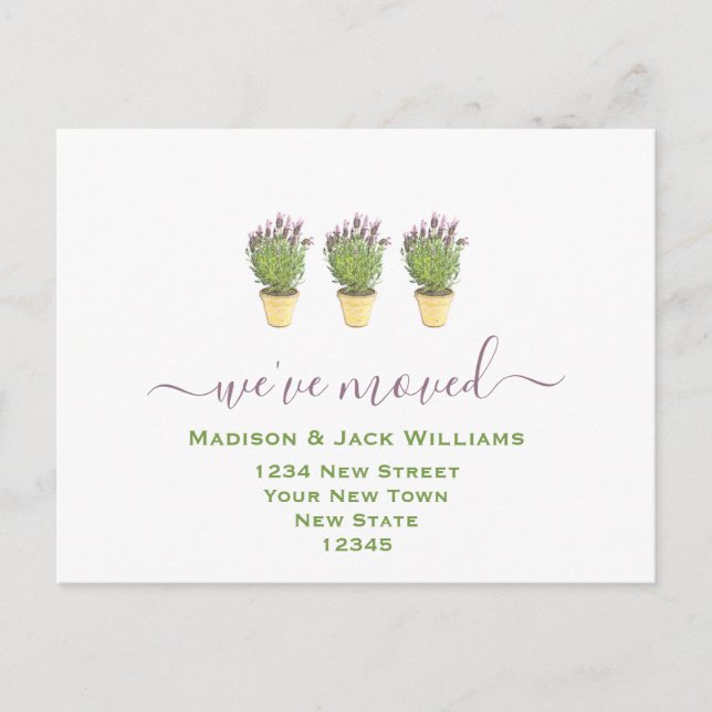 Wir haben uns bewegt | Neue Adresse | Neue Zuhause Postkarte (Vorderseite)