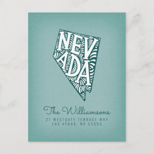 Wir haben uns bewegt Neue Adresse Nevada Postkarte