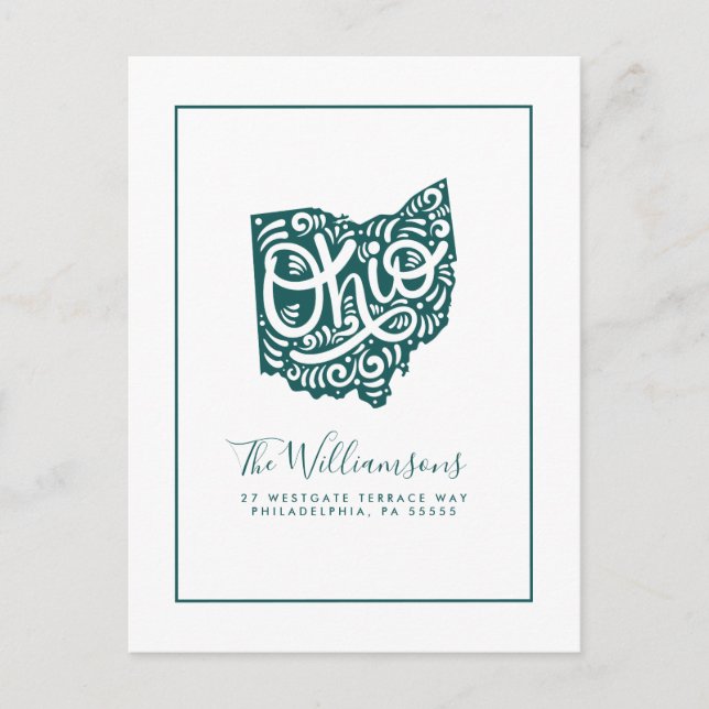 Wir haben uns bewegt | Neue Adresse | Ohio Postkarte (Vorderseite)