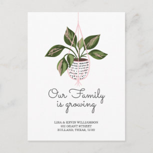 Wir haben uns bewegt - neue Adressenänderung Pflan Ankündigungspostkarte