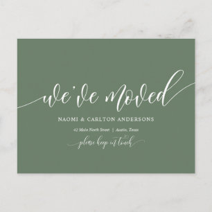 Wir haben uns bewegt, neue Zuhause-Adresse Ankündi Postkarte