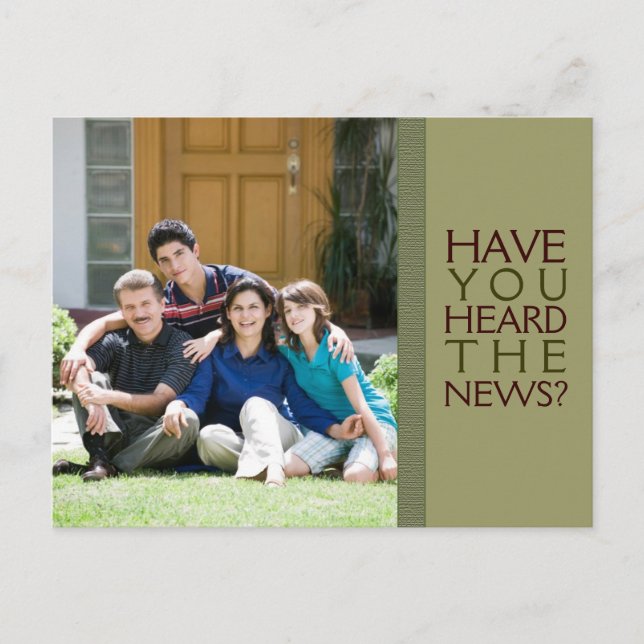 Wir haben uns bewegt! Neue Zuhause Foto Postkarte (Vorderseite)