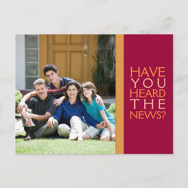 Wir haben uns bewegt! Neue Zuhause Foto Postkarte (Vorderseite)