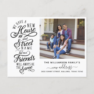 Wir haben uns bewegt New House Number & Street N Ankündigungspostkarte