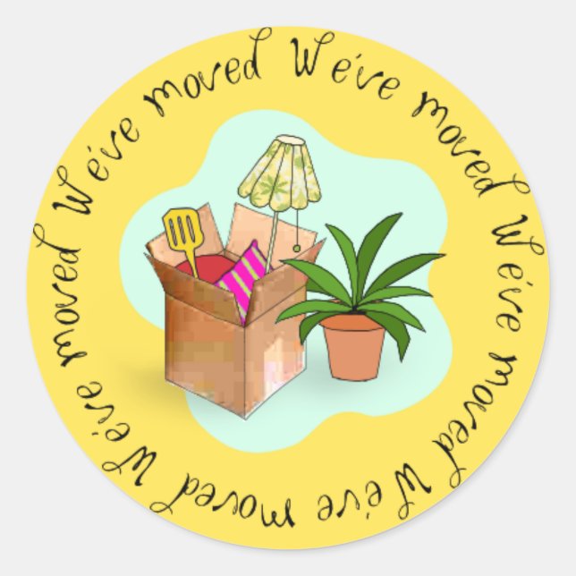Wir haben uns bewegt runder aufkleber (Vorderseite)