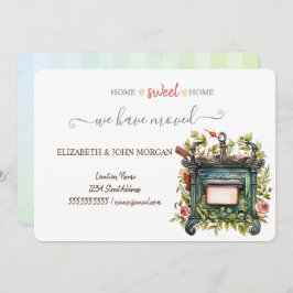 Wir haben uns bewegt, Vintage Postfach, Blume, ges