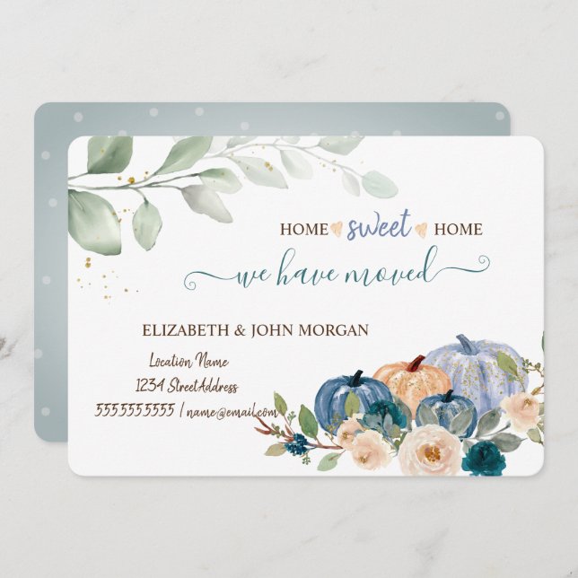 Wir haben uns bewegt, Wasserfarbenkürbis, Blume, B (Vorne/Hinten)