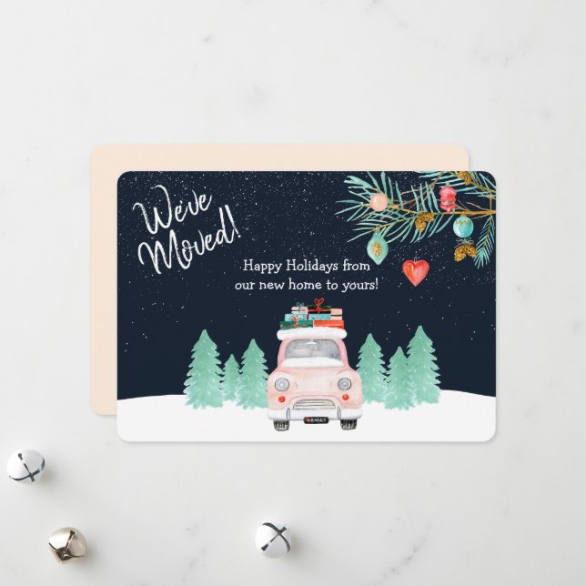 Wir haben uns bewegt Weihnachten neue Adresse (Vorderseite/Rückseite Beispiel)