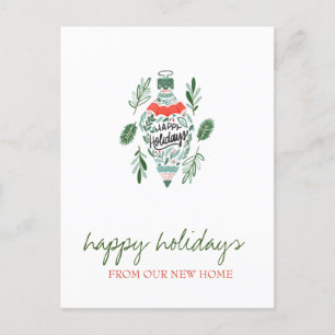 Wir haben uns bewegt, Weihnachten Weihnachtsfeiert Ankündigungspostkarte