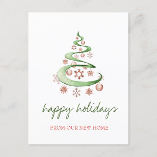 Wir haben uns bewegt, Weihnachtsbaum, Balls Urlaub Ankündigungspostkarte