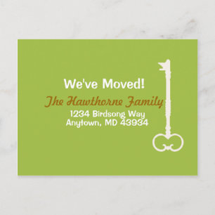 Wir haben uns grün und weiß bewegt ankündigungspostkarte