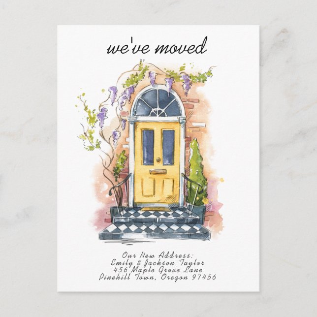 Wir haben uns verändert - Moderne neue Adressenwas Ankündigungspostkarte (Vorderseite)