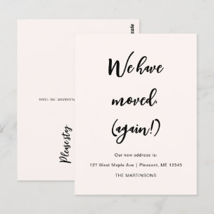 Wir haben uns wieder lustig bewegende Ankündigung  Postkarte