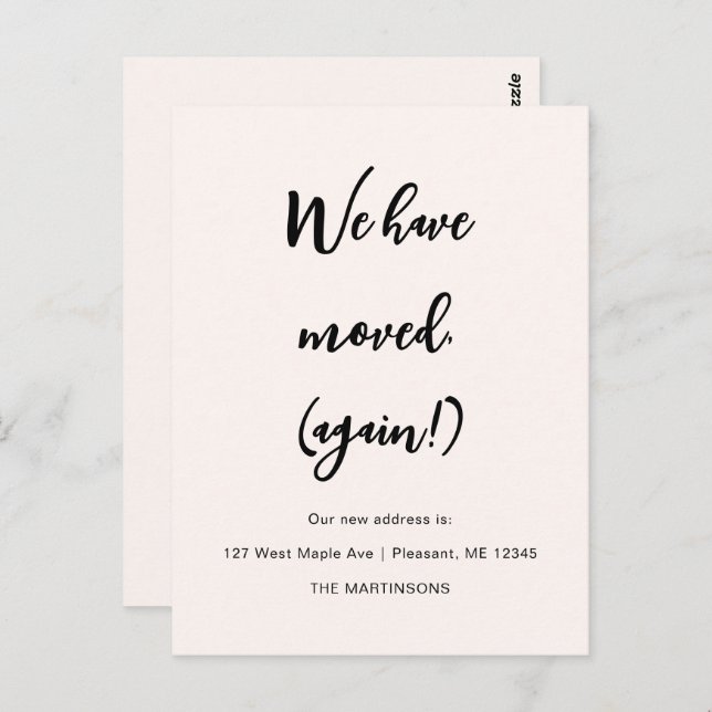 Wir haben uns wieder lustig bewegende Ankündigung  Postkarte (Vorne/Hinten)