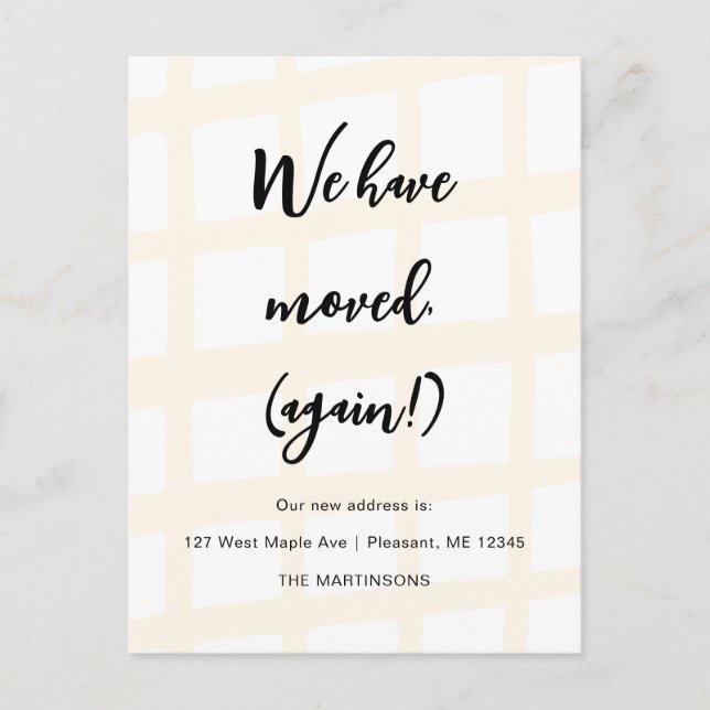 Wir haben uns wieder lustig bewegende Ankündigung  Postkarte (Vorderseite)