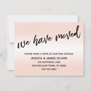 Wir haben unsere Handschrift-Blush-Pink-Ombre-Kart Einladung