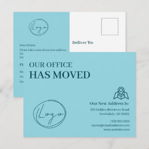 Wir haben unseren Firmensitz verlegt Änderung der  Postkarte