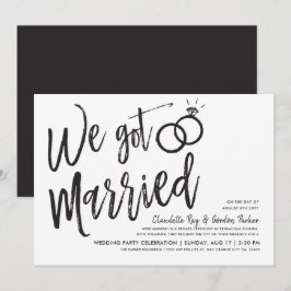 Wir haben Verheiratet Got | Post Wedding Party Einladung