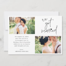 Wir haben Verheiratete 2-Foto-Script-Heart-Hochzei