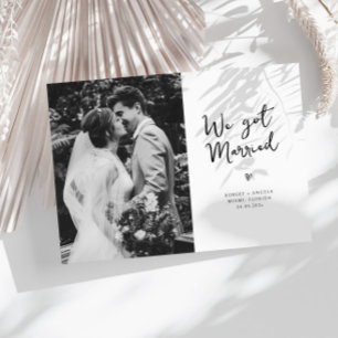 wir haben verheiratete Hochzeitsankündigung got Dankeskarte