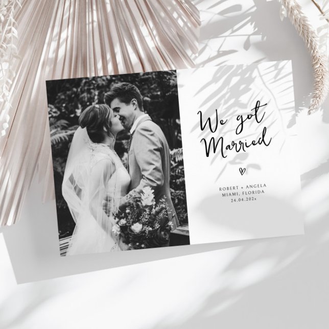 wir haben verheiratete Hochzeitsankündigung got Dankeskarte (Von Creator hochgeladen)