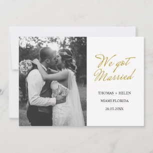 Wir haben verheiratete Hochzeitsankündigung got Einladung