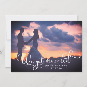 Wir haben Verheiratetes Skript-Foto Got Ankündigung