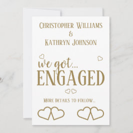 Wir haben Verlobte Ankündigung Got