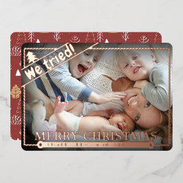 Wir haben versucht | Funny Christmas Foto Spaß | E Folien Feiertagskarte