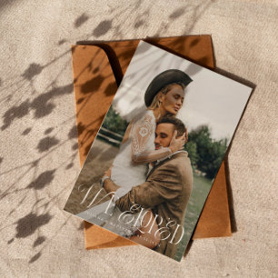 Wir haben Vintage Elegance Hochzeit Foto Ankündigung