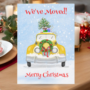 Wir haben Vintagen 50er Jahre New York Yellow Xmas Ankündigung