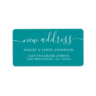 Wir haben Viridian Green New Address Label übertra Adressaufkleber