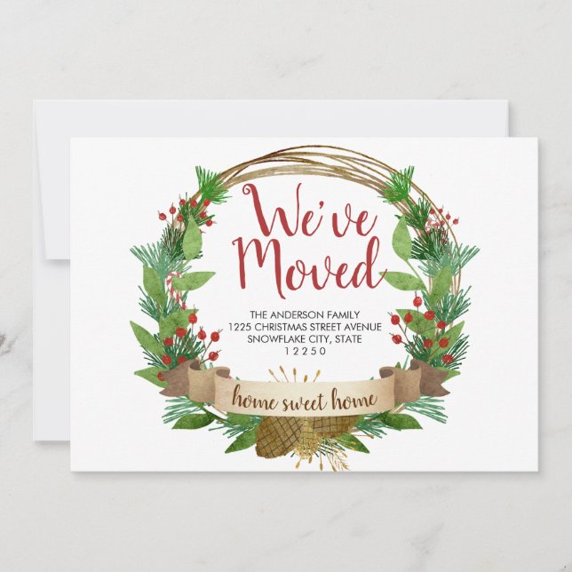 Wir haben Weihnachts-Acorn-Kranz-Bewegung verschob Ankündigung (Vorderseite)