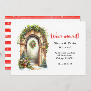 Wir haben Weihnachts-Weihnachtsgarten-Tür verschob Ankündigung