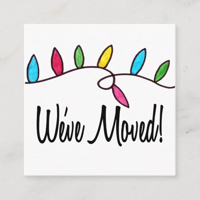 Wir haben Weihnachtsbaum-Lichter bewegt Begleitkarte (Vorderseite)