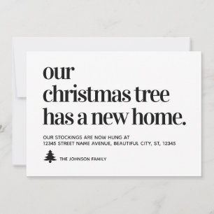 Wir haben Weihnachtsbaum verschoben hat eine neue  Ankündigung