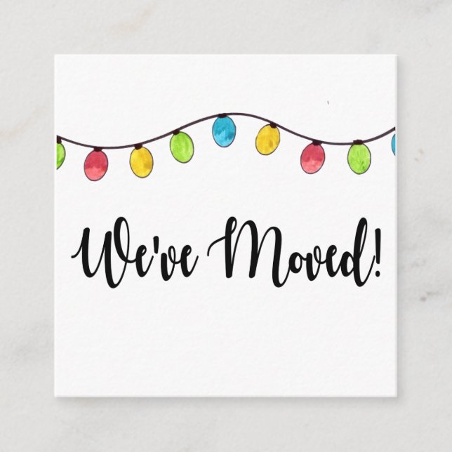 Wir haben Weihnachtsbaumleuchten verschoben Begleitkarte (Vorderseite)