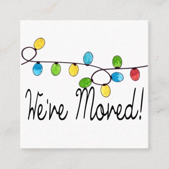 Wir haben Weihnachtsbaumleuchten verschoben Begleitkarte (Vorderseite)