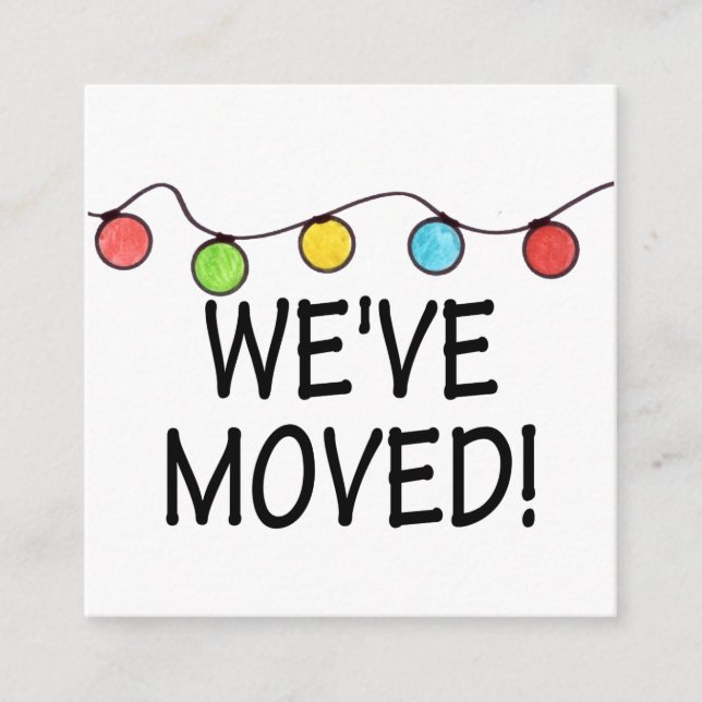 Wir haben Weihnachtsbaumleuchten verschoben Begleitkarte (Vorderseite)