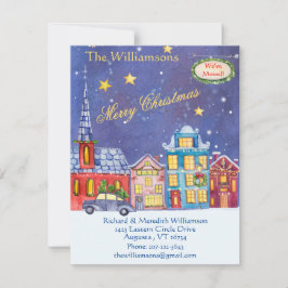 Wir haben Weihnachtsdorf-Flat Move verschoben Ankündigung