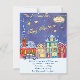 Wir haben Weihnachtsdorf-Flat Move verschoben Ankündigung