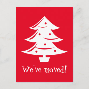 Wir haben Weihnachtspostkarten für neue Adresse ve Feiertagspostkarte