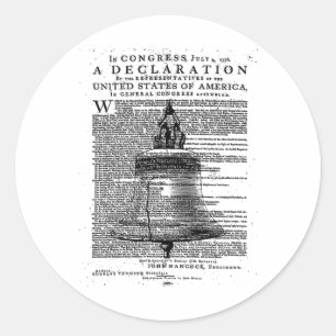 Wir halten diese Wahrheit - Unabhängigkeitstag - F Runder Aufkleber